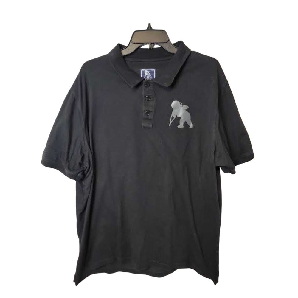 PRPS Goods & Co. Black Short Sleeve Logo Print Men's Polo Shirt Size 2XL